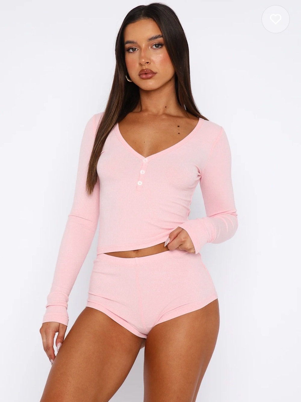 White Fox Boutique Pink Pajama Set (S)